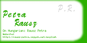 petra rausz business card